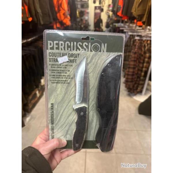 Couteau Droit PERCUSSION + Etui