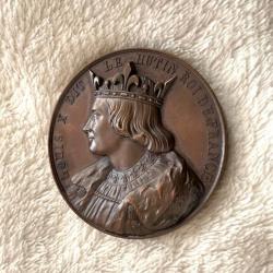 Médaille en bronze Louis X dit le Hutin, roi de France