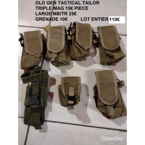 Lot de poches Tactical Tailor ancienne gnration (TAN)