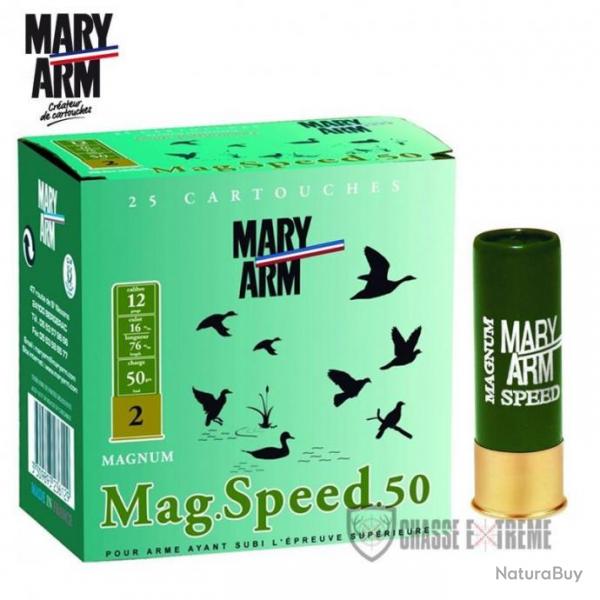 25 Cartouches MARY ARM Magnum Speed 50G Cal 12/76 PB N 2