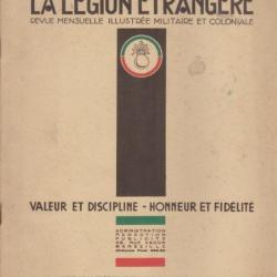 La Légion Etrangère, revue mensuelle illustrée militaire et coloniale. N° 5, janvier 1938. 40 pages.
