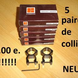 LOT 5 paires de colliers 25.4/21mm NEUFS KASSNAR à 39.00 Euros !!!! - VENDU PAR JEPERCUTE (b12657)
