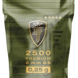 Sachet de 2500 Billes Plastique Élite Force Premium CAL. 6mm 0,25G Blanc