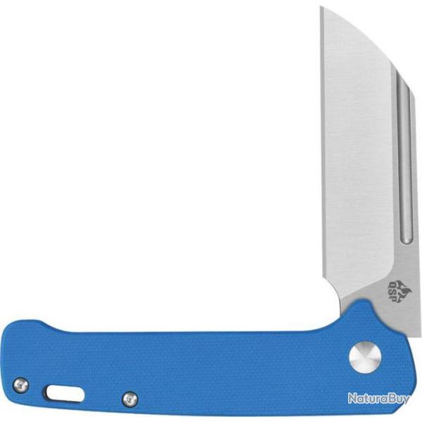 Couteau QSP Penguin Slipjoint Blue Manche G10 Lame Acier 14C28N Sheepsfoot QS130SJC