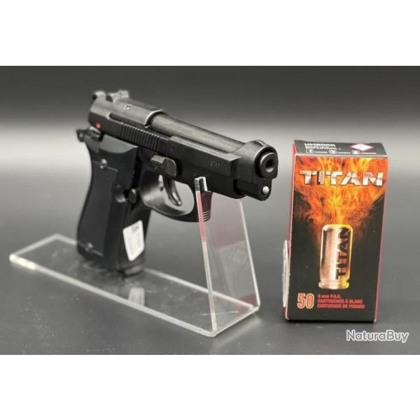 Pack pistolet d'alarme Kimar 85 calibre 9mm PAK + 50 munitions (balle  blanc)