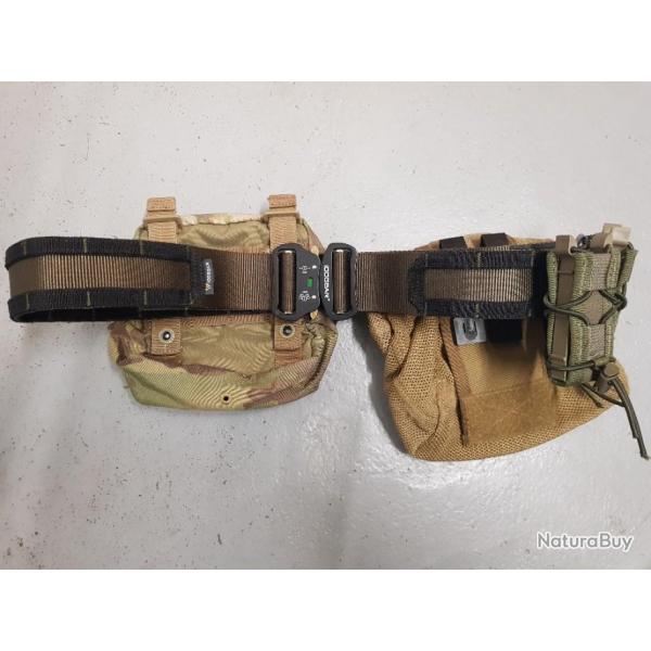 Ceinture tactique + portes chargeurs HSGI + Dump puch HSGI + Poche Condor multicam