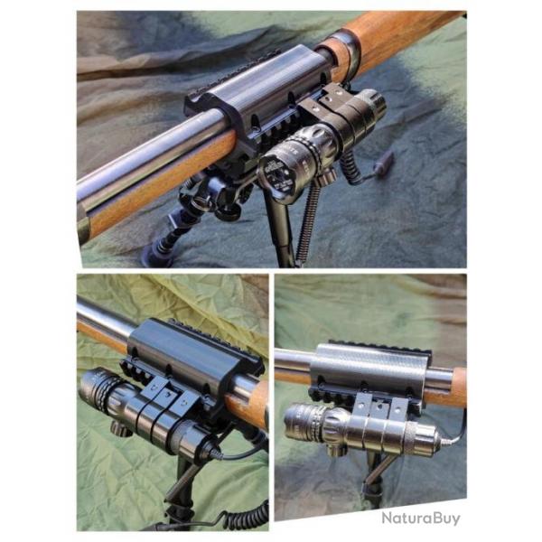 Triple rails picatinny 20 mm long pour fusil Carl Gustave m96