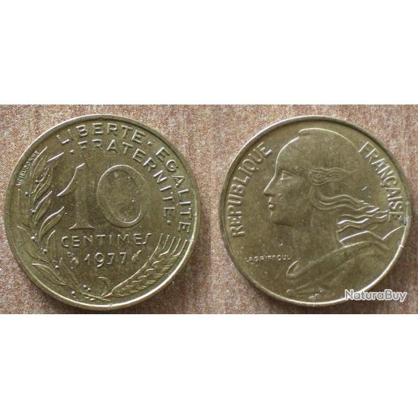 France 10 Centimes 1977 Piece Lagriffoul Franc
