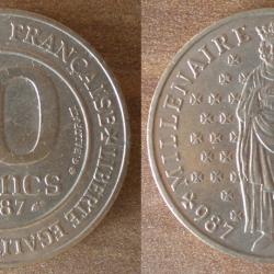 France 10 Francs 1987 Capetien Commemo 1000 Ans 987 1987