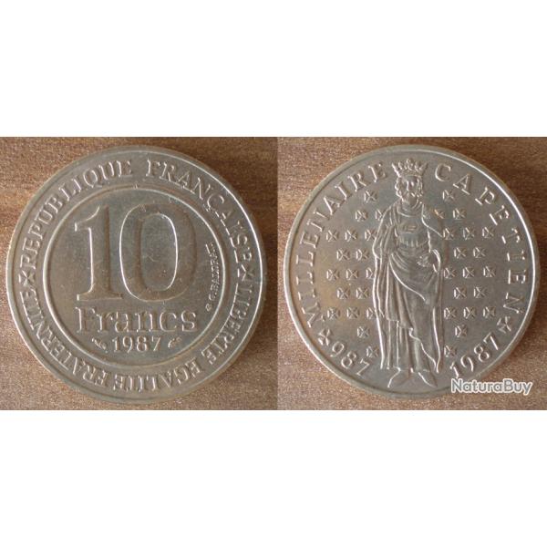 France 10 Francs 1987 Capetien Commemo 1000 Ans 987 1987