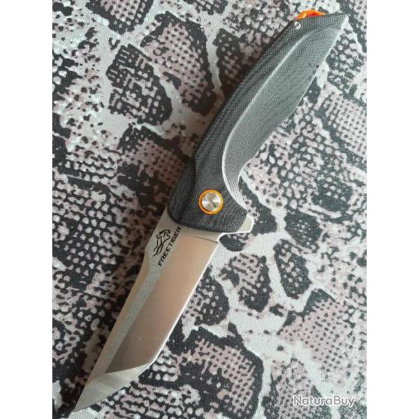 FREETIGER FT904 - Couteau pliant - Lame acier D2 - Manche G10 - Rlts  billes