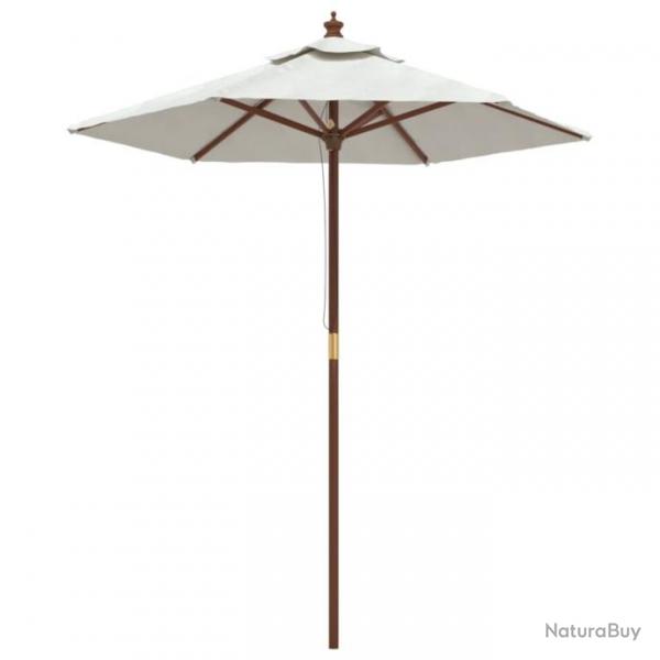 Parasol de jardin avec mt en bois 196 x 231 cm sable 02_0008352