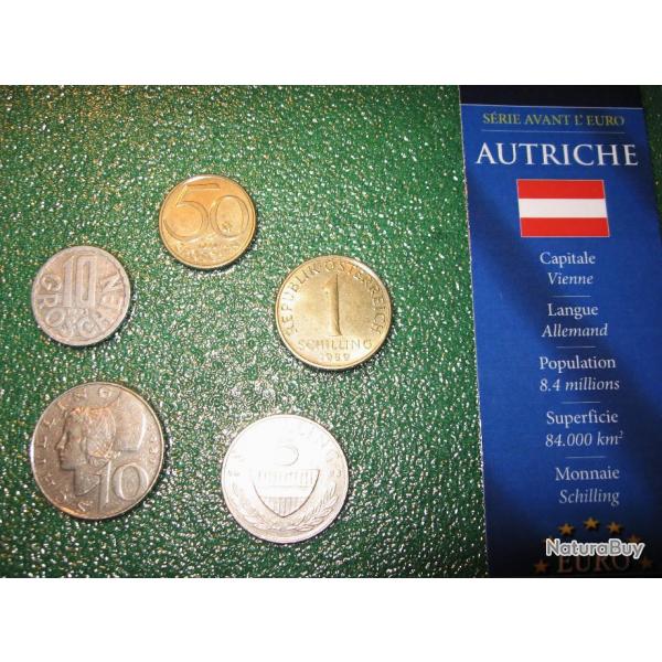 AUTRICHE serie de 5 pieces neuves (SCHILLING) sous blister