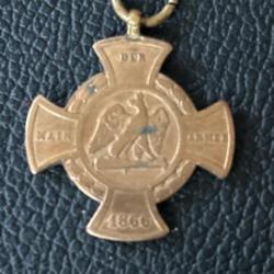Prusse / Allemagne - Médaille d'Honneur Militaria 1866 Croix du Souvenir