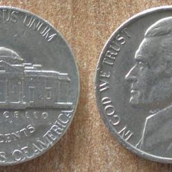 Usa 5 Cents 1973 Monticello Cent Dollar Piece Etats Unis Dollars