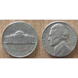 Usa 5 Cents 1949 Monticello Cent Dollar Piece Etats Unis Dollars