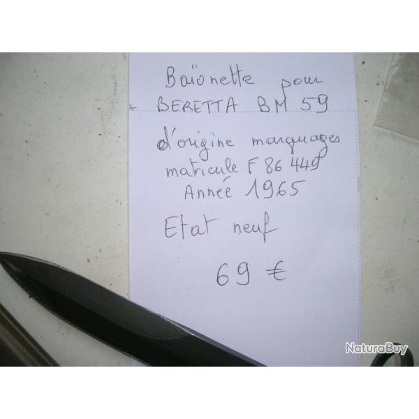 Baionnette pour Beretta BM59
