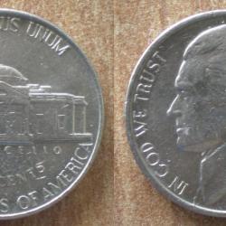 Usa 5 Cents 1990 Min P Philadelphie Monticello Cent Dollar Piece Etats Unis Dollars