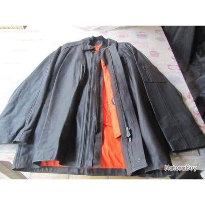 Veste Cuir Vintage In Extenso Taille L - Style Pilote, 3/4, Occasion Très Bon état