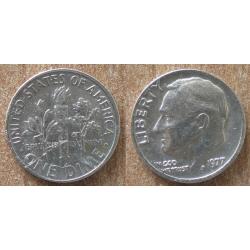 Usa 10 Cents 1977 Dime Roosevelt Cent Dollar Piece Etats Unis Dollars