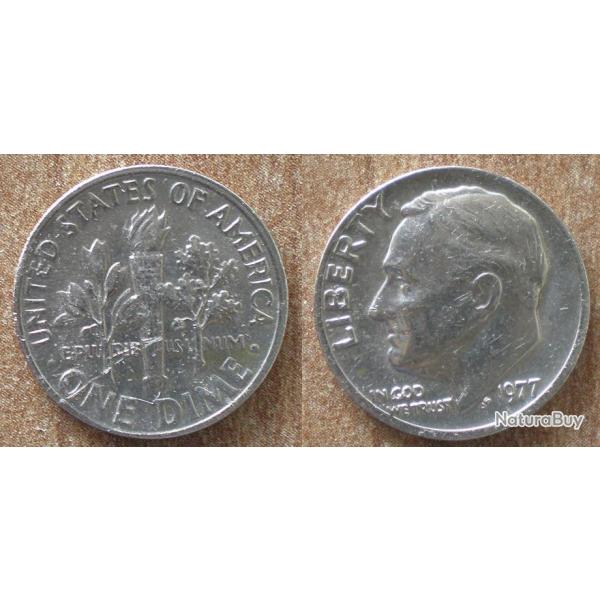 Usa 10 Cents 1977 Dime Roosevelt Cent Dollar Piece Etats Unis Dollars