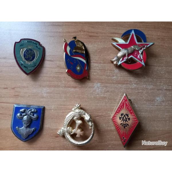lot insignes militaires de collection cavalerie blinde spahis cuirassiers