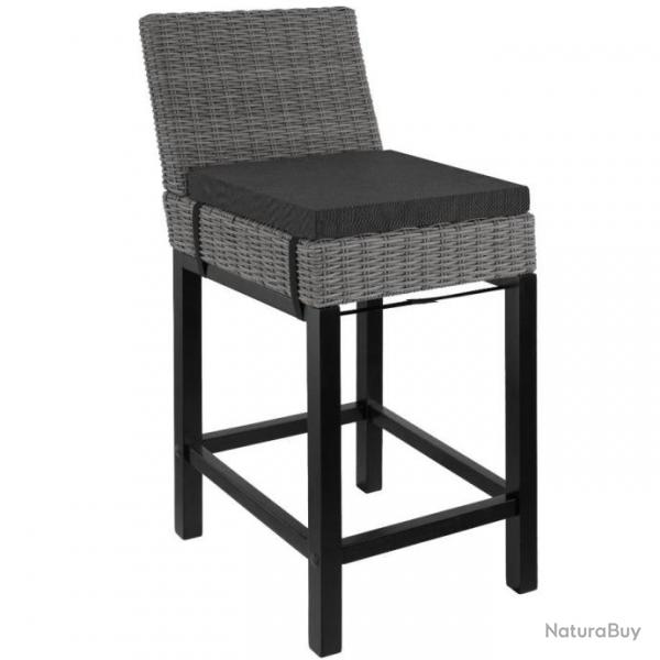 ACTI-Chaise de bar en rotin TINA gris chaise800