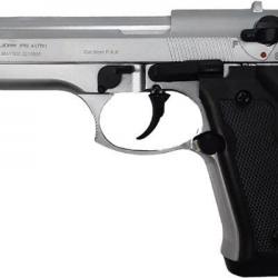 Pistolet d'alarme à blanc ou à gaz BLOW F92 - Cal. 9mm PAK Nickel mat