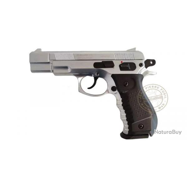 Pistolet d'alarme  blanc ou  gaz BLOW C75 - Cal. 9mm PAK Nickel mat