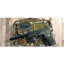 9mm pak SIG SAUER P320 ARMY OD GREEN 15 coups, semi automatique double action + 350€ d options