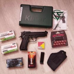 PACK Kimar Beretta 92 AUTO+selfgomm+4X50 cartouches pak+10 cartouches poivre+holster universel
