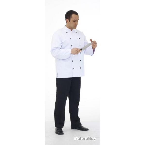 Veste de cuisine LORENZO Blanc/Noir 2