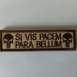 Patch/Ecusson Punisher beige SI VIS PACEM PARA BELLUM velcro