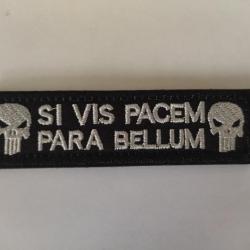 Patch/Ecusson Punisher Blanc SI VIS PACEM PARA BELLUM velcro