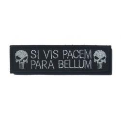Patch - Punisher - SI VIS PACEM PARA BELLUM - Blanc - velcro - Livraison gratuite