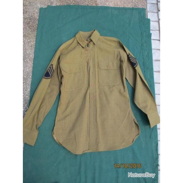 chemise moutarde  us sergent chef ww2