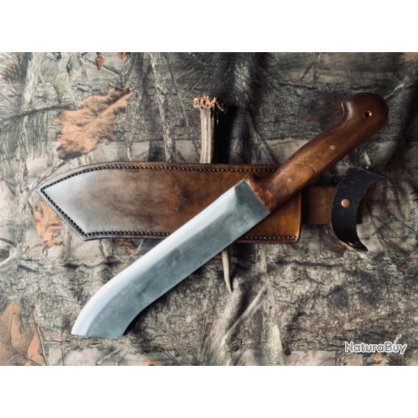 machette artisanale lame forg, campement, bivouac, bushcraft