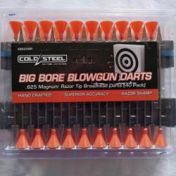 10 darts sarbacane / Cold Steel Big Bore Blowgun Darts .625 Magnum Razor Tips Broadhead (Ø 16mm)