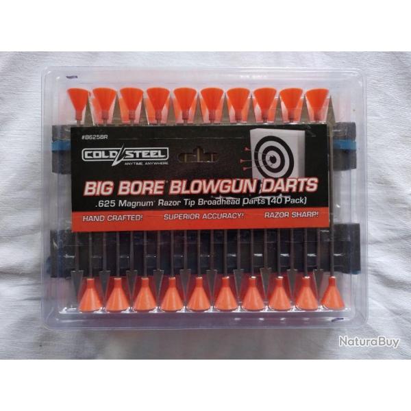 10 darts sarbacane / Cold Steel Big Bore Blowgun Darts .625 Magnum Razor Tips Broadhead ( 16mm)