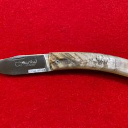 Couteau Le Baribal : manche en corne  de bélier