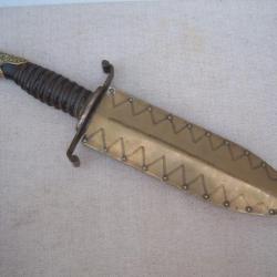 poignard couteau dague  WW1 Trench Art 1914  sur une base de sabre artisanat de tranchée