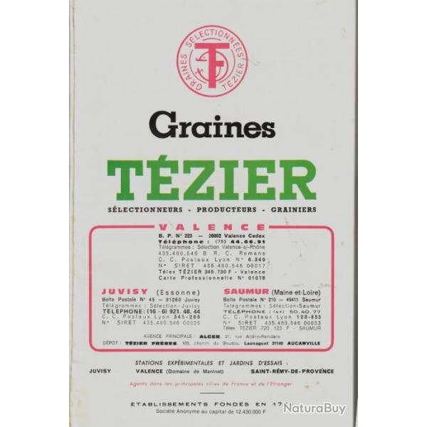 Catalogue graines TEZIER 1980 - 188 pages