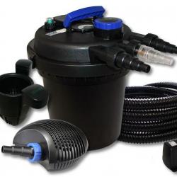 Kit filtration de bassin à pression 6000l avec 11W UVC, équipè 0357 bassin55448