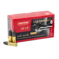 Norma MATCH 22 40 grains boite de 50 22lr