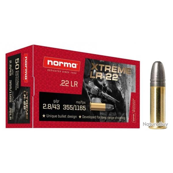 MUNITIONS NORMA Xtreme Long Range 22LR BOITE DE 50