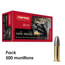 MUNITIONS NORMA Xtrem Long Range 22LR BOITE DE 500 