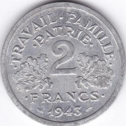 Pièce de 2 francs de 1943
