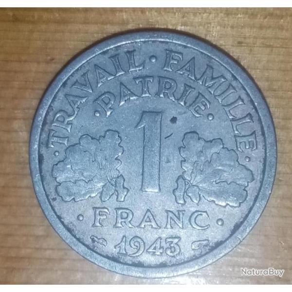 Pice de 1 franc de 1943