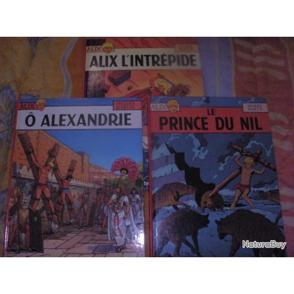 lot de 3 tomes de ALIX: Alix l'intrpide, O Alexandrie ,le prince du Nil