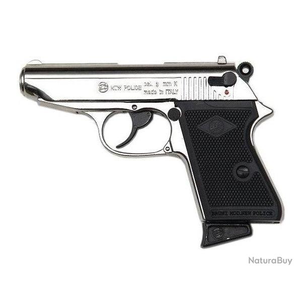 Pistolet Bruni - Police Nickele - 9mm - Gaz